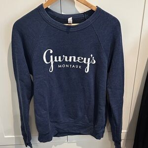 “Gurney’s Montauk” Bella Canvas Dark Blue Crewneck Sweater